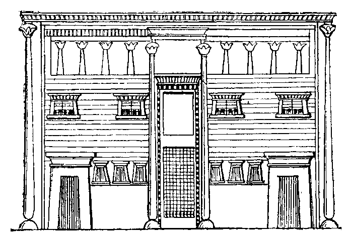 Fig 19.--Frontage of house, second Theban period. 