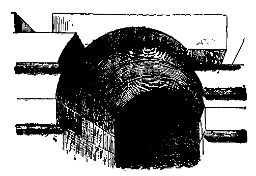 Fig 56.--Corbelled arch, temple of Seti I. at Abydos. 