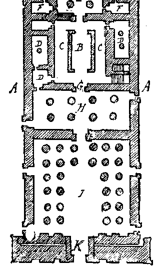 Fig 78.--Plan of temple of Khons�, Karnak. 