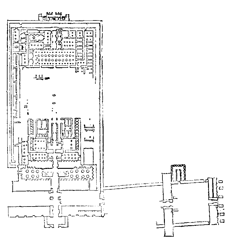 Fig 84.--Plan of the temple of Karnak in the reign of
Amenhotep III. 
