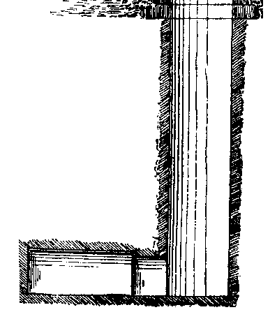 Fig 133.--Section showing shaft and vault of mastaba at
Gizeh, Fourth Dynasty. 