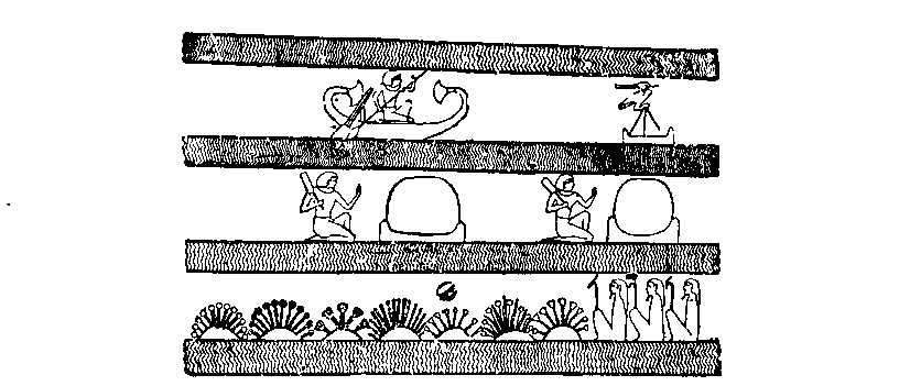 Fig 159.--Wall-painting of the Fields of Aal�, tomb of
Rameses III. 
